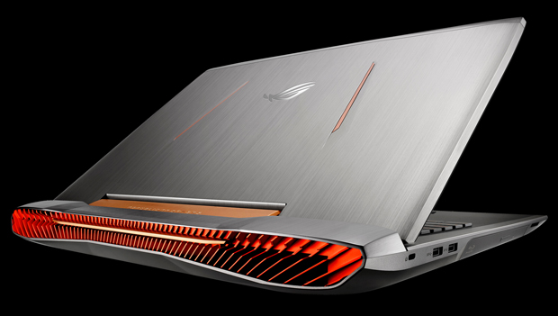 Dòng laptop chuyên dụng cho game thủ ROG G752 sở hữu vẻ ngoài hầm hố qua lớp vỏ màu Armor Titanium and Plasma Copper độc đáo