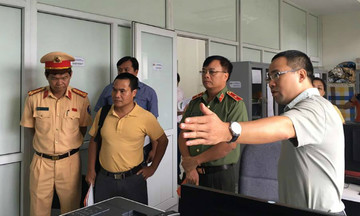 Bộ Công an thị sát hệ thống camera giám sát tuyến Nội Bài-Lào Cai