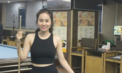 Vẻ đẹp rạng ngời của nữ cơ thủ Bi-a