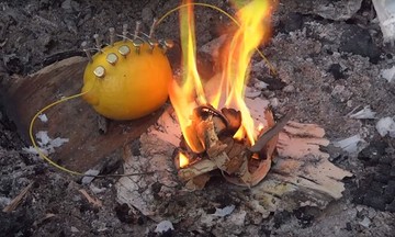 Tạo ra lửa từ quả chanh độc đáo