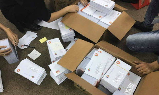 Hơn 3.000 thư gửi tới gia đình của CBNV FPT Software Hà Nội đã hoàn tất.