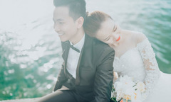 Lung linh ảnh cưới ở biển mùa bão