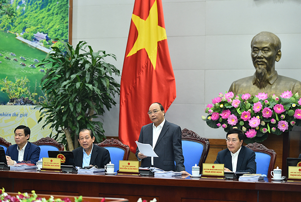 Thủ tướng Nguyễn Xuân Phúc chủ trì phiên họp Chính phủ thường kỳ tháng 3/2017