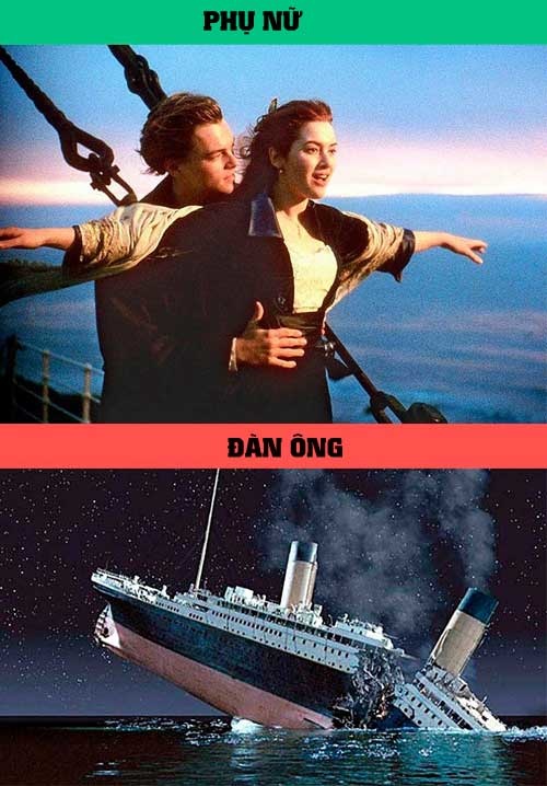 <p> Đây là lý do khác nhau 'vì sao chúng ta xem phim Titanic'. Cuối cùng, vẫn là phụ nữ lãng mạn.</p>