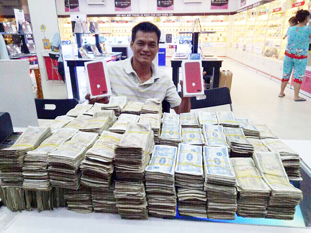 Anh Tín cho biết, toàn bộ số tiền này do anh tích cóp trong 5 năm.