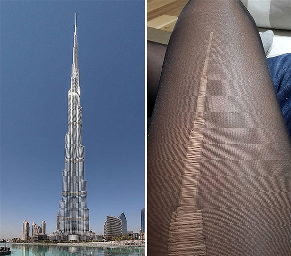 <p> Đủ tinh tế, bạn sẽ thấy vết xước này giống tòa nhà Burj Khalifa ở Dubai đến kinh hồn!</p>