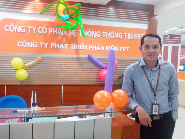 Anh Trần Hùng Huân được thưởng tổng cộng 10 triệu đồng khi giới thiệu thành công hai ứng viên cho FPT IS GMC.