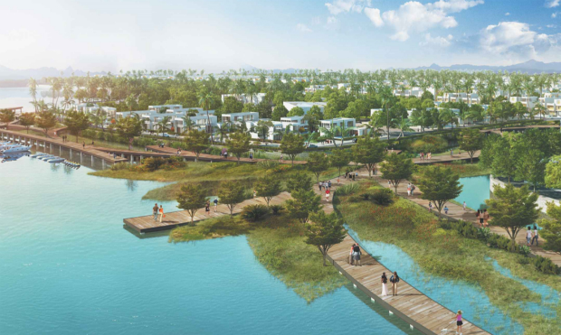 Dự án FPT City Đà Nẵng ở vị trí thuận lợi, cách sân bay khoảng 10 phút ô tô, nằm kề dòng sông Cổ Cò và bên cạnh là các khu nghỉ mát sang trọng trên các bãi biển tuyệt đẹp.