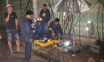 Kỹ thuật viên FPT Telecom Bắc Ninh trắng đêm khắc phục sự cố