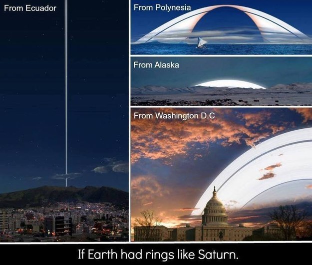 <p> Nếu như Trái Đất cũng có vành đai giống như sao Thổ thì nó sẽ trông như thế này ở một số thành phố trên thế giới. </p>