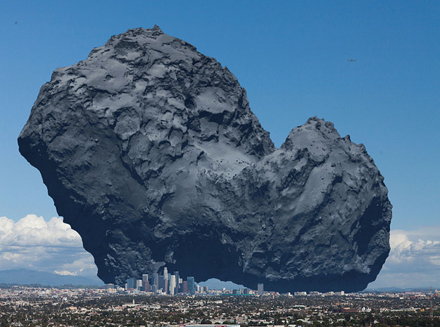 <p> Thành phố Los Angeles của Mỹ rộng lớn là thế, nhưng chả là gì so với diện tích của một ngôi sao Chổi. </p>