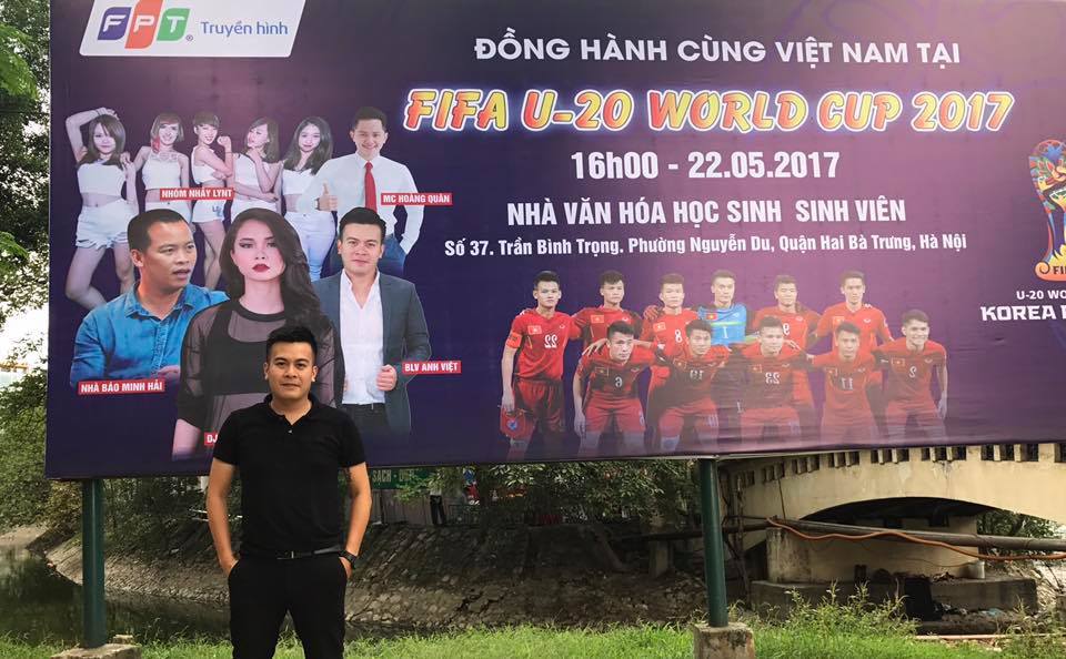 <div style="text-align:justify;"> Bức ảnh checkin ở sự kiện <span style="color:rgb(0,0,0);">offline "Đồng hành với đội tuyển Việt Nam tại FIFA U20 World Cup" của </span>MC Nguyễn Anh Việt, FPT Telecom thu hút 160 lượt thích trên Facebook.</div>