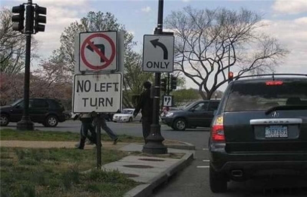 <p> Cái trước thì "Không được rẽ trái", cái sau thì "Chỉ được rẽ trái", thế thì nên đi như thế nào?</p>