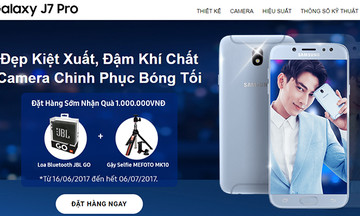 Galaxy J7 Pro 'chơi trội', tặng quà tiền triệu cho khách đặt mua online