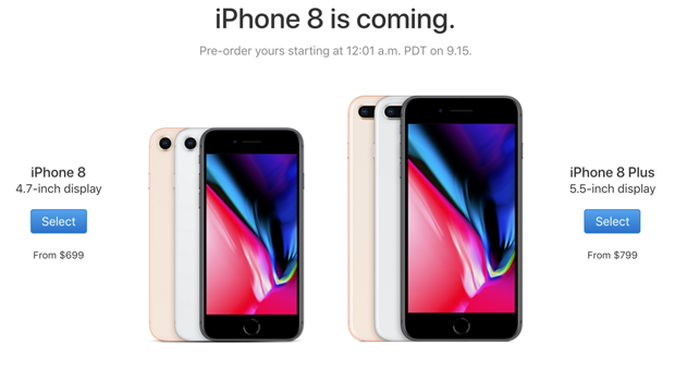 iPhone 8/8 Plus chính hãng sẽ về Việt Nam vào khoảng cuối tháng 10.