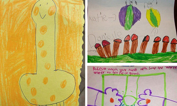 Những bức tranh 'ngây thơ' của trẻ em khiến người lớn phải đỏ mặt