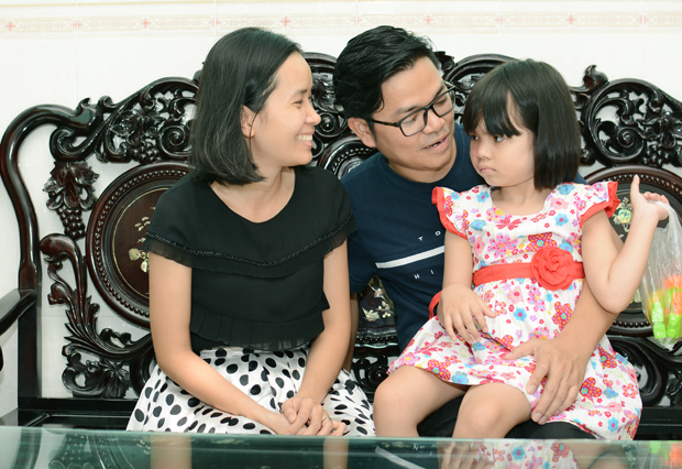 Gia đình nhỏ của anh Đào Quý Phi.