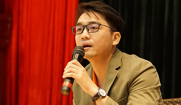 Nguyễn Hoàng Hải trong buổi trò chuyện với sinh viên HV Bưu chính Viễn thông