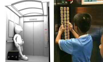 Thang máy nhận diện vật thể hiện đại ở Nhật Bản