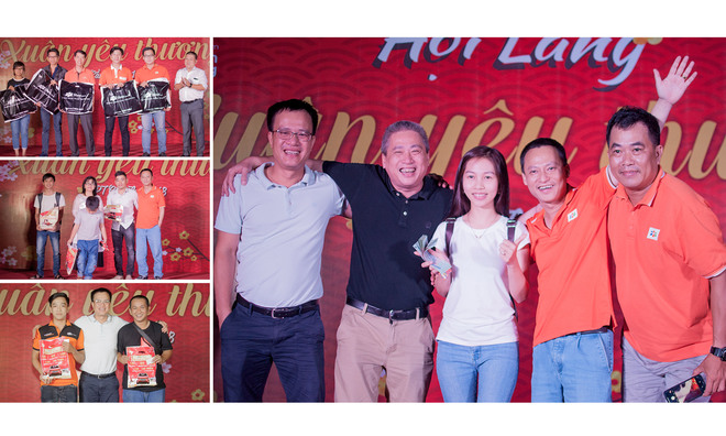 
	Những gương mặt may mắn nhận được các món quà trong phần bốc thăm trúng thưởng. 

	Tại TP HCM và Đà Nẵng, lễ hội Tất niên 2017 mang dáng dấp Hội làng đã diễn ra vào chiếu tối ngày 6/2. Hội làng Hà Nội được tổ chức ngày 9/2.