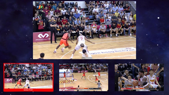 Truyền hình FPT ứng dụng tính năng tùy chọn góc nhìn ở giải bóng rổ Đông Nam Á