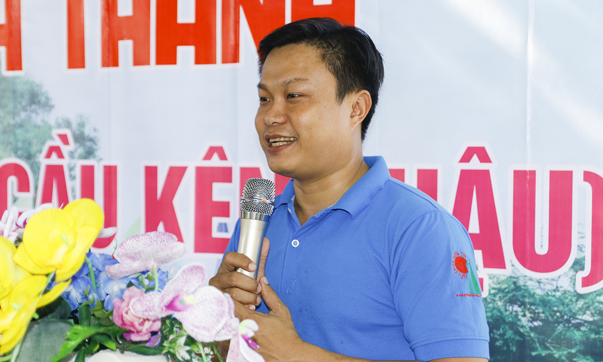 <p> Anh Huỳnh Thái Nguyên - Phó Bí thư thường trực Thành đoàn TP Cần Thơ cảm ơn Quỹ Hy vọng đã mang những nhịp cầu yêu thương đến với địa phương. </p>