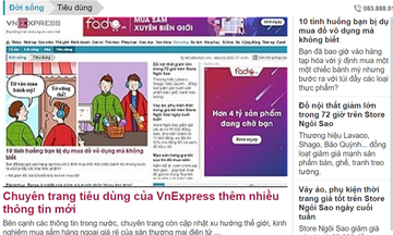Chuyên trang tiêu dùng của VnExpress thêm nhiều thông tin mới