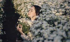 Bộ ảnh cúc họa mi đẹp hút hồn của người đẹp ĐH FPT Cần Thơ