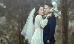 Nàng 'Cáo' khoe ảnh cưới nhẹ nhàng, tươi trẻ