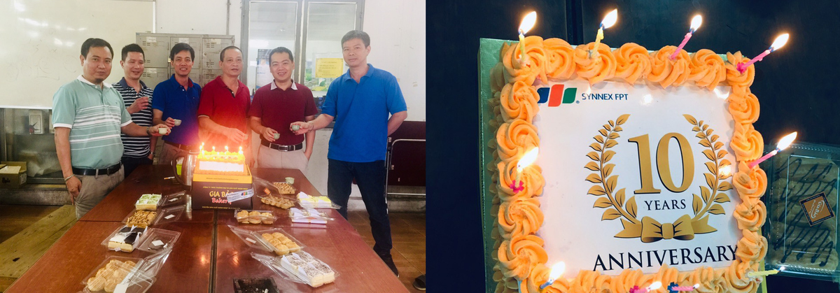 <p> Kho Mỹ Đình - Synnex FPT Hà Nội là một trong những đơn vị tổ chức sinh nhật sớm nhất trong toàn nhà Phân phối.</p>