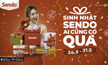 Sendo.vn giảm giá đến 77% mừng sinh nhật