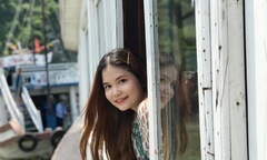 Nét dịu dàng của nữ nhân viên nhà Phần mềm