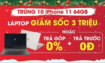 Giáng Sinh an lành, sắm laptop trúng iPhone 11 64GB
