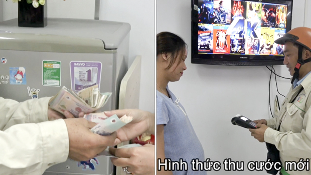  Để đáp ứng nhu cầu thanh toán không dùng tiền mặt, nhóm tác giả FPT Telecom gồm các anh Trần Quan Giàu, Chế Phi Hoàng, Trần Minh Thành từ Trung tâm Hệ thống Thông tin (ISC) và anh Nguyễn Bá Minh Đăng - Trung tâm Quản lý cước, đã nghiên cứu và xây dựng giải pháp số hóa hóa đơn, thu cước bằng máy POS trên nền hệ thống hóa đơn điện tử. Nhân viên thu cước thay vì phải mang theo tập hóa đơn giấy bên mình thì chỉ với máy POS nhỏ gọn đã có thể đáp ứng được toàn bộ quá trình đi thu, hạn chế các rủi ro thất lạc, hư hỏng hóa đơn. Sáng tạo giúp tiết kiệm được 108 nhân sự in ấn, vận chuyển; 22,64 tỷ đồng mỗi năm. Nhân viên thu cước tiết kiệm được hơn 150.000 km/tháng đi lại nhận hóa đơn; giảm thời gian xé hóa đơn, kiểm soát hóa đơn, trả hóa đơn về, thời gian tiết kiệm được lên đến 4.500 giờ/tháng. Hiện tại, FPT Telecom đã triển khai được 1.200 máy POS thu tại nhà và 150 máy tại quầy để phục vụ khách hàng.