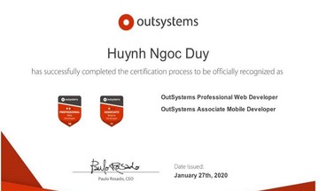 Kỹ sư FPT Japan đầu tiên sở hữu chứng chỉ Outsystems cấp độ Professional