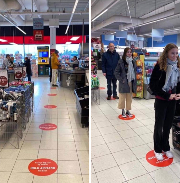 <p class="Normal"> Giải pháp cách ly trong một siêu thị Đan Mạch.</p>