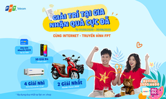 FPT Telecom tặng 2 xe máy Honda Vision khi đăng ký Internet và Truyền hình