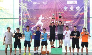 Cặp đôi Minh Sơn, Công Triêm vô địch giải tennis Măng non Cup 2020