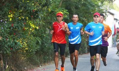 Runner thử đường chạy ở VnExpress Marathon Huế
