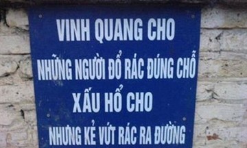 Những biển cấm đổ rác 'chất nhất Việt Nam'