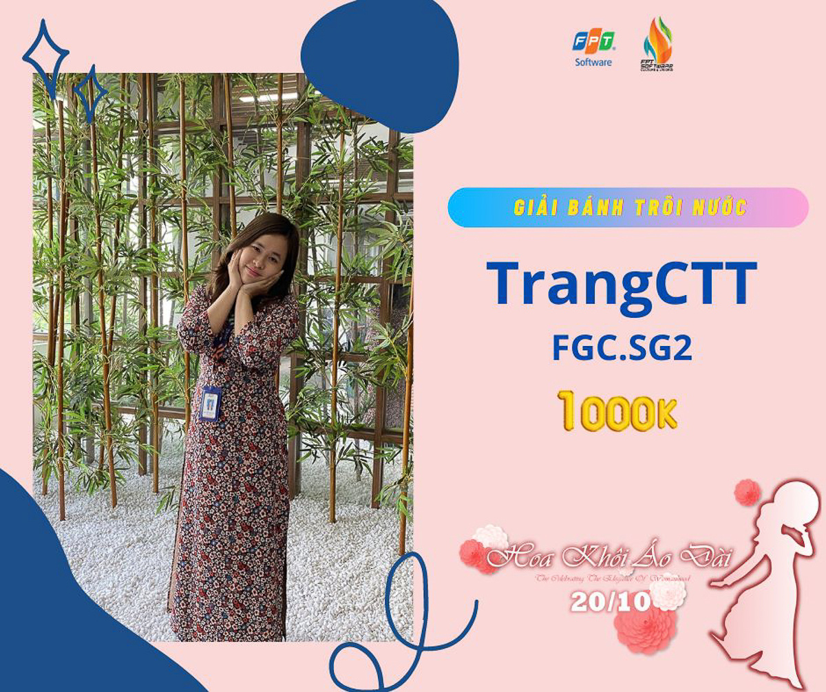 <p> Chu Thị Thùy Trang (FGC.SG2) được giám khảo trao giải "Bánh trôi nước" trị giá 1 triệu đồng</p>