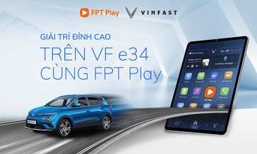 Ứng dụng giải trí FPT Play có mặt trên ô tô điện VinFast VF e34