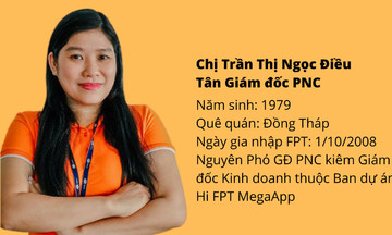 Chị Trần Thị Ngọc Điều làm Giám đốc Trung tâm Quản lý đối tác phía Nam FPT Telecom