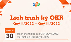 Người F cần hoàn thành báo cáo OKR trước 30/6