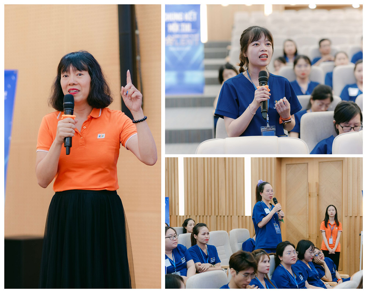 <p> Chị Trịnh Thu Hồng - Giám đốc Học viện FPT có bài chia sẻ với toàn thể nhà quản lý trẻ của hội thi về kỹ năng quản lý thời gian và lập kế hoạch. </p>