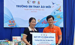 Người nhà F xây cầu và 'thay áo mới' cho trường tiểu học miền Tây