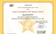 Tập thể CSR FPT nhận Sao Lao động hạng Nhất