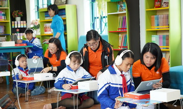 Quỹ Hy vọng cùng FPT khánh thành 20 nhà vệ sinh và trao 5 thư viện điện tử cho học sinh Thái Bình