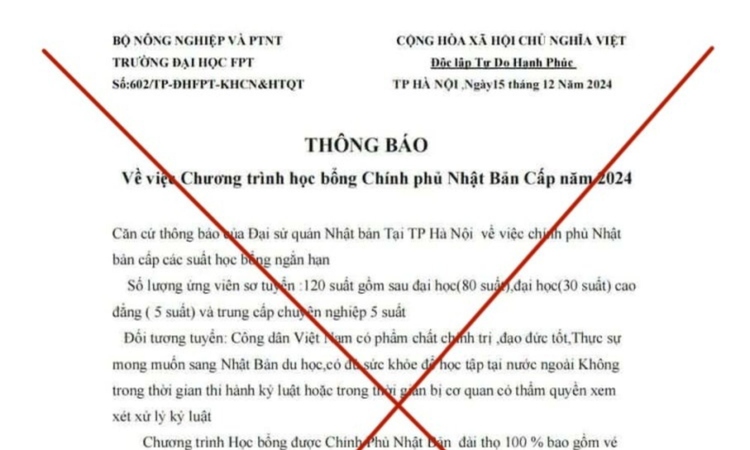 Người FPT cần cảnh giác với văn bản giả mạo thông báo chương trình học bổng