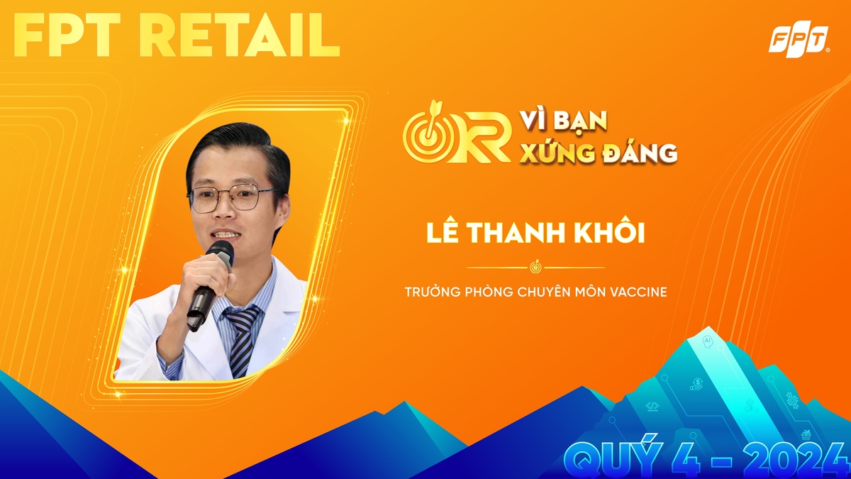 <p class="Normal" style="text-align:justify;"> Vaccine sốt xuất huyết là một trong những loại vaccine mới, có tỷ lệ phản ứng cao, đòi hỏi quy trình tiêm chủng được kiểm soát nghiêm ngặt. Anh Lê Thanh Khôi - Trưởng phòng chuyên môn Vaccine - Phòng chuyên môn Y Khoa &lpar;FPT Long Châu&rpar; đã tổ chức phối hợp chặt chẽ giữa các bên liên quan để tiến hành đào tạo, diễn tập và giám sát kỹ lưỡng theo đúng quy trình tại tất cả các trung tâm tiêm chủng của FPT Long Châu.</p> <p class="Normal" style="text-align:justify;"> Nhờ quy trình giám sát đồng bộ và chặt chẽ, trong toàn bộ quá trình triển khai, không có ca phản ứng nặng sau tiêm, đảm bảo an toàn tuyệt đối cho khách hàng. Qua đó giúp nâng tầm thương hiệu đơn vị tiêm chủng chất lượng cao của FPT Long Châu trên thị trường.</p>